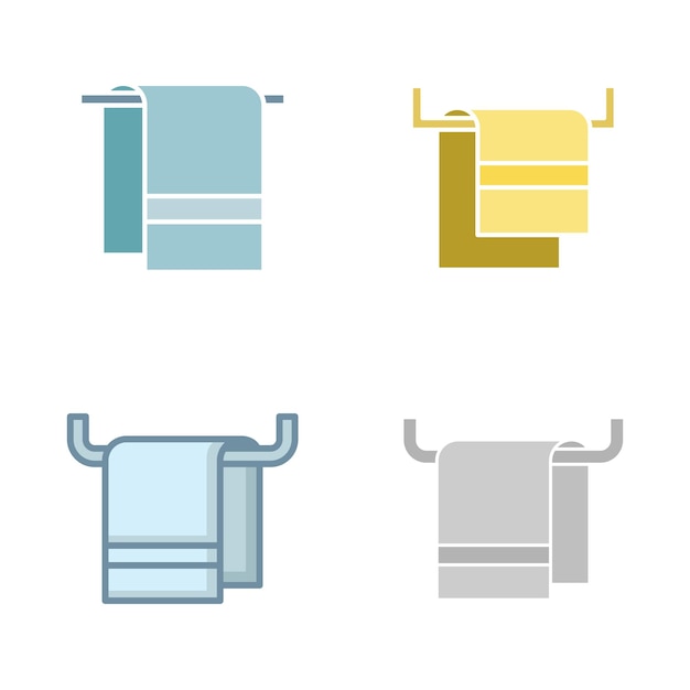 Vector bath room icon set design template