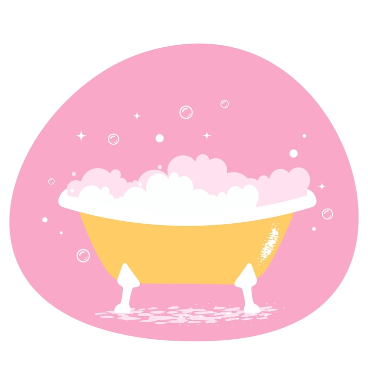 Vector 거품 그림 배경, 목욕, 욕실, 욕조, 부리, 거품, 관리, 만화, c 목욕