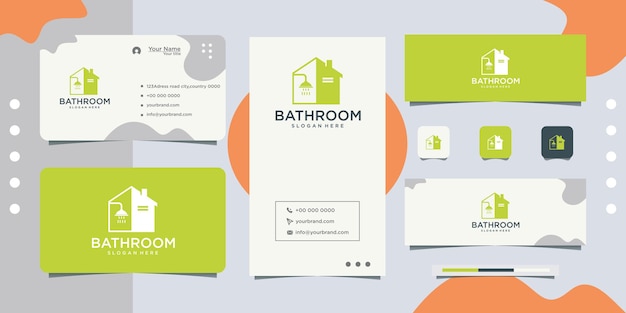 Логотип коробки для ванной и визитная карточка