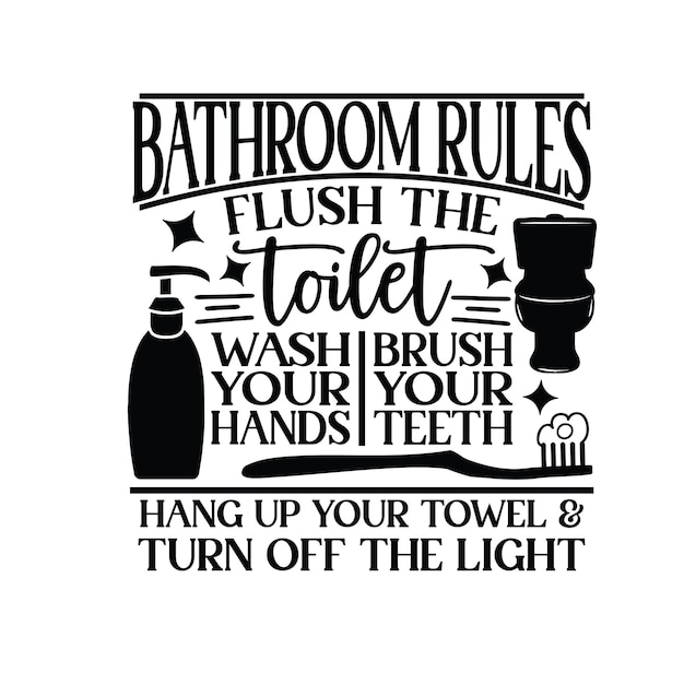 Vector bathroom design bathroom svg design