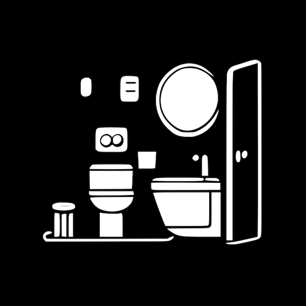 Vector bathroom high quality vector logo vector illustration ideal for tshirt graphic
