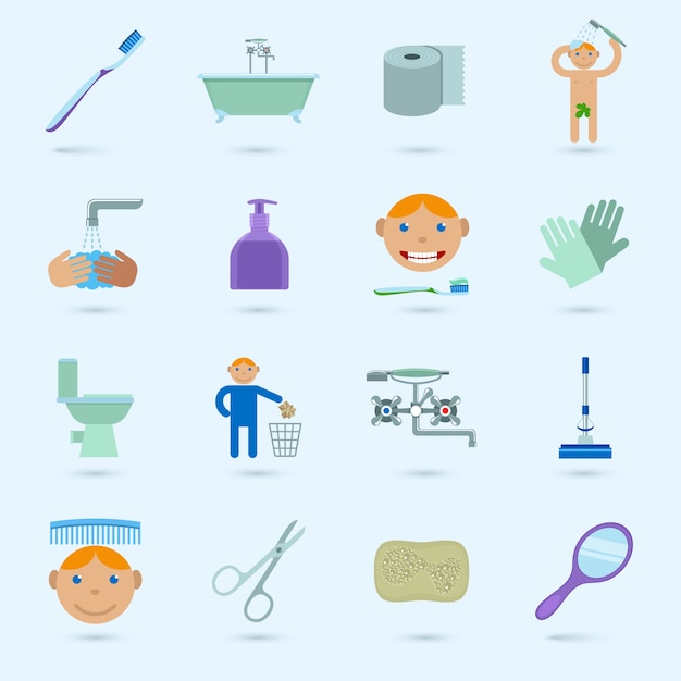 Bathroom icons collection