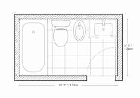 Vector bathroom layout