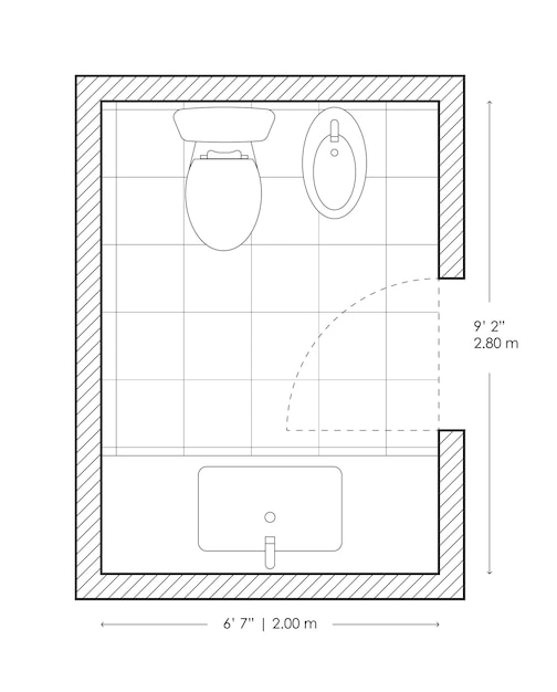 Vector bathroom layout