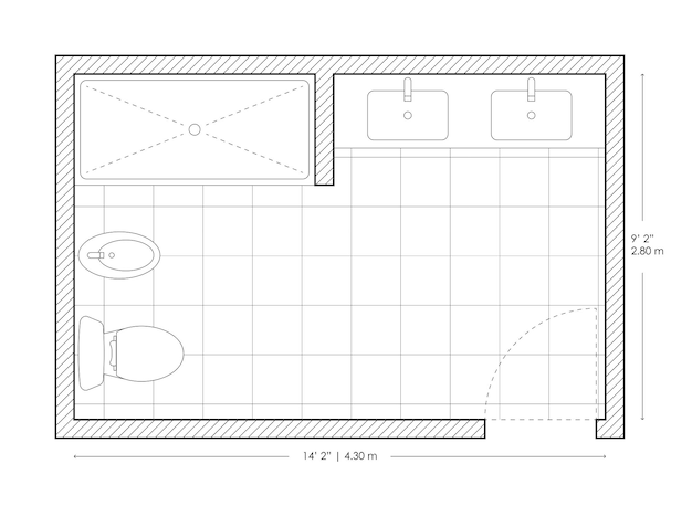 Vettore disponibilità del bagno