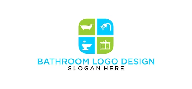 Vector bathroom logo design