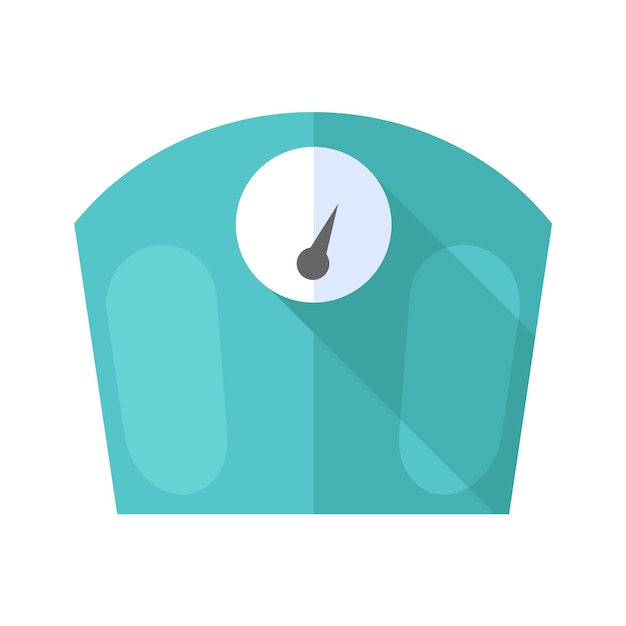 Bathroom scale icon in flat color style