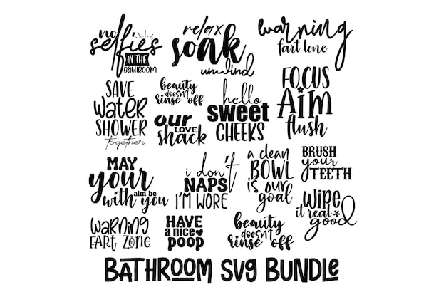 Bathroom svg bundle