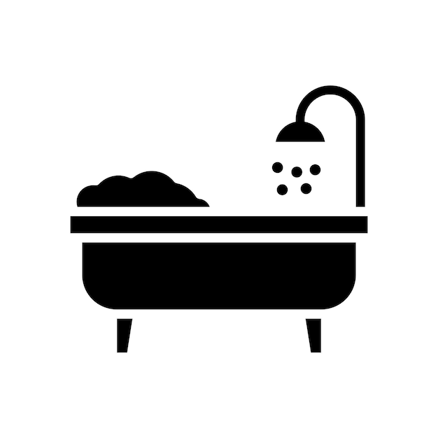 Bathtub icon trendy design template