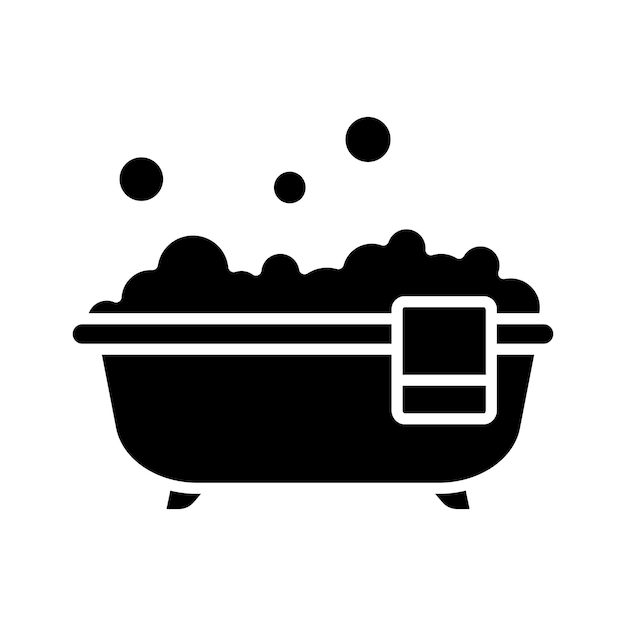 bathtub icon vector design template in white background