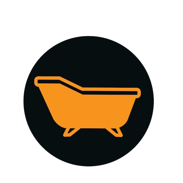 Bathtub icon vector flat style illustration