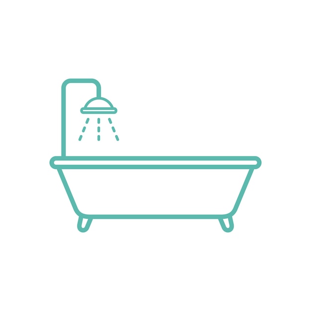 Vector bathtub icon vector template illustration design