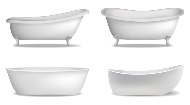 Bathtub interior mockup set