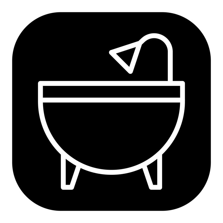 Vector bathtub vector icons
