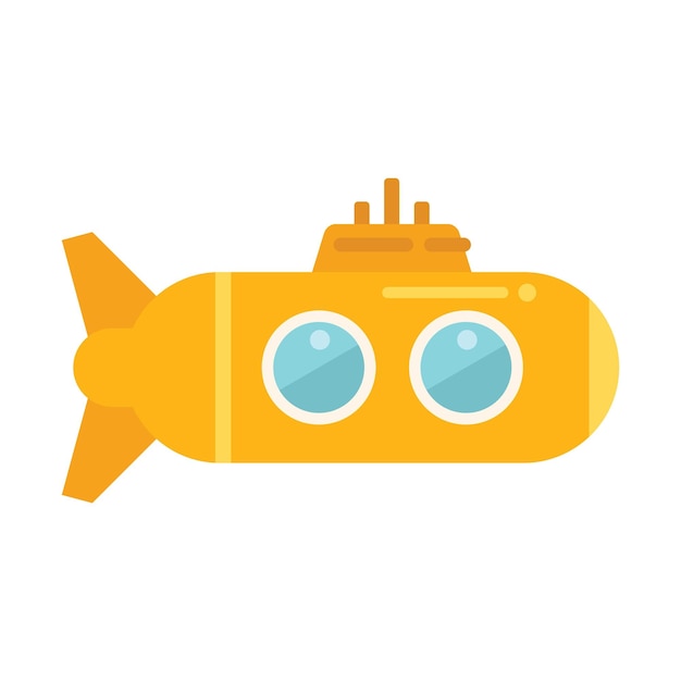 Bathyscaphe periscope icon flat vector Submarine sea Marine ocean