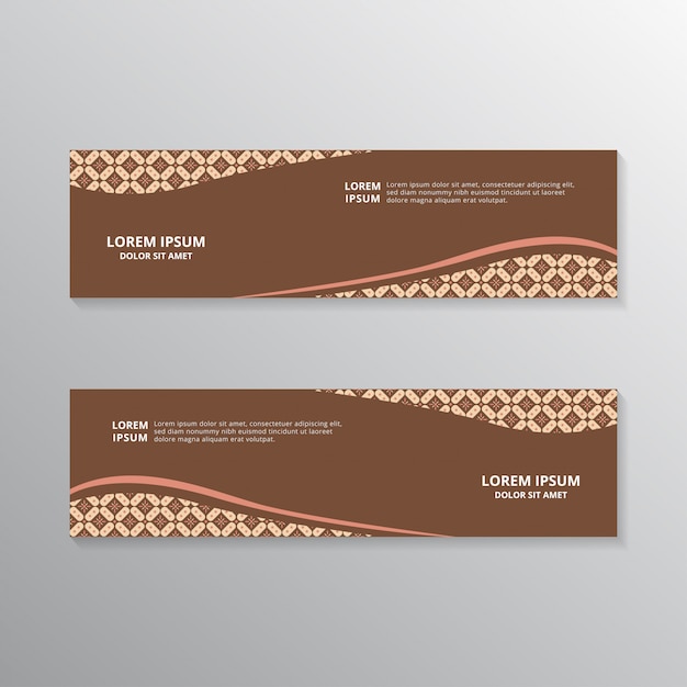 Vector batik banner sjablonen