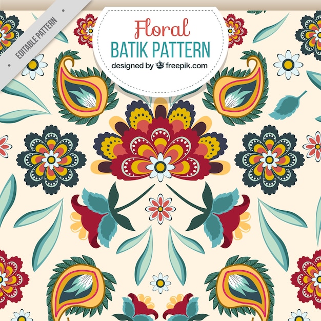 Batik floral pattern