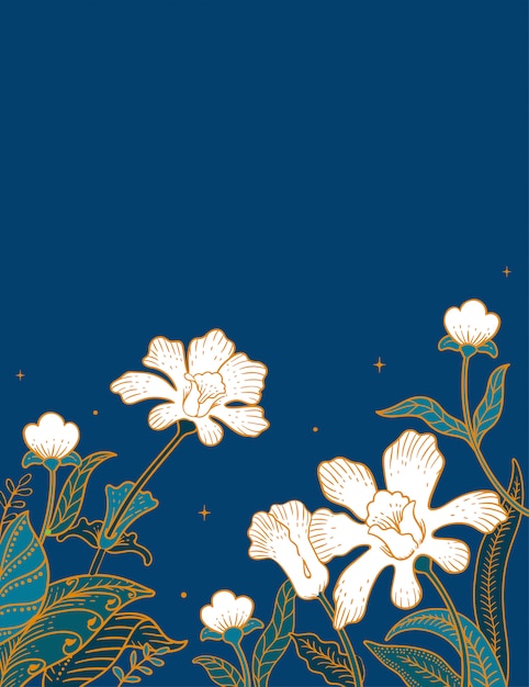 Batik flower background