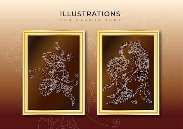 batik illustrations with modern meaning