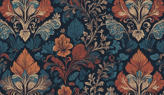 Batik kleurrijk bloemenstofontwerppatroon