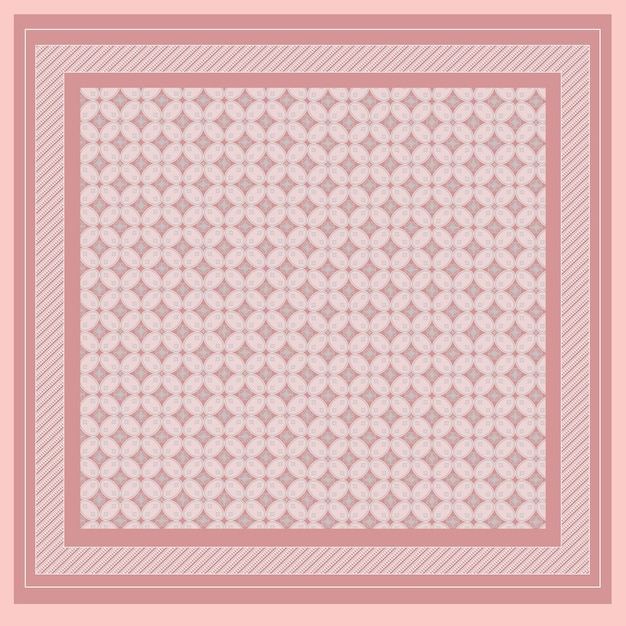 ヘッドスカーフ用の甘いピンク色のバティックスカーフパターンデザイン