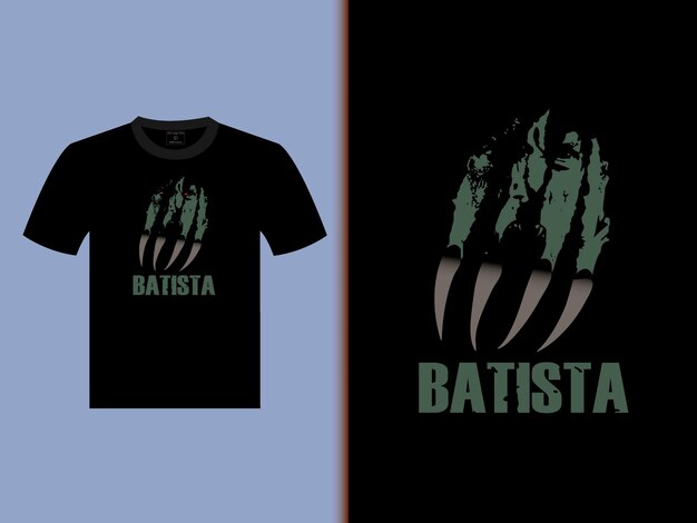 Vettore batista t-shirt vector design