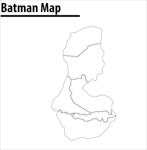 batman kaart illustratie vector stad van turkije