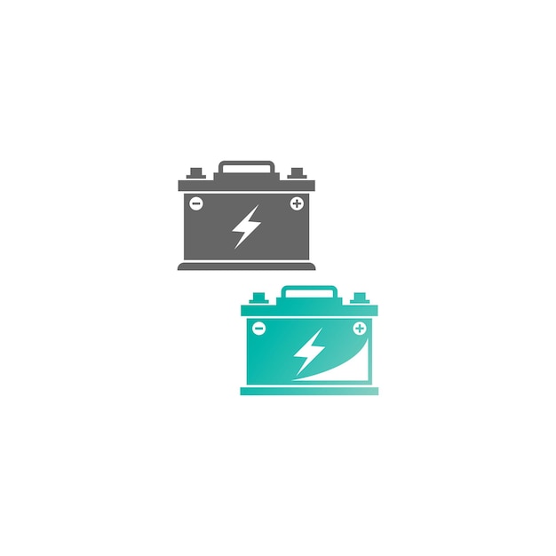 Batterij logo pictogram ontwerp sjabloon vector