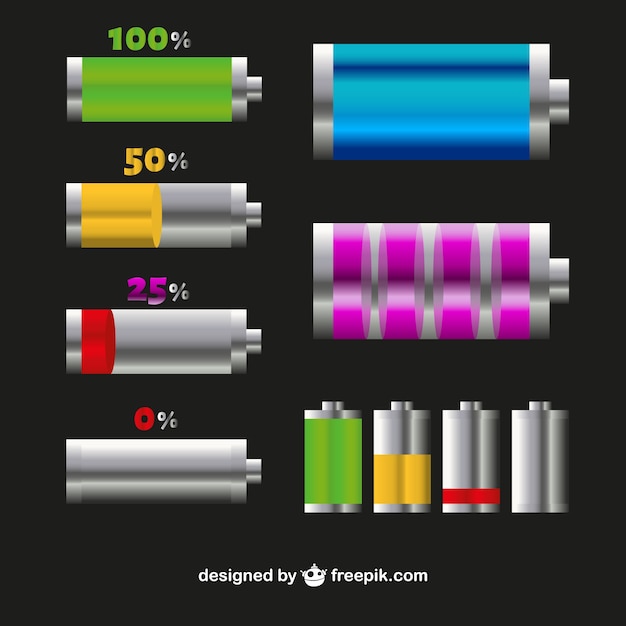 Batterij vectorsymbolen