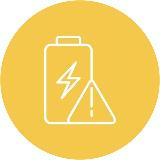 Battery Alert Vector Illustratie Stijl