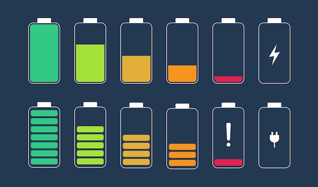 Vector battery charge indicator