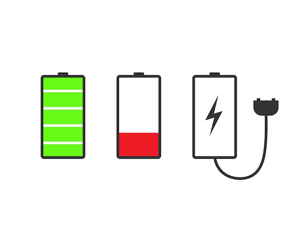 Battery charging illustration collection