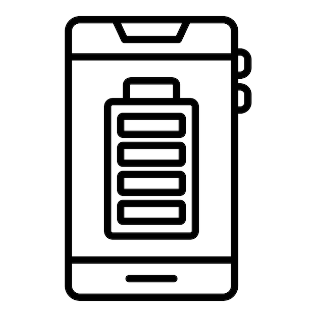 Battery Full Vector Illustratie Stijl