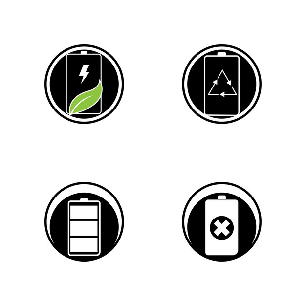 Battery icon design template vector illustration