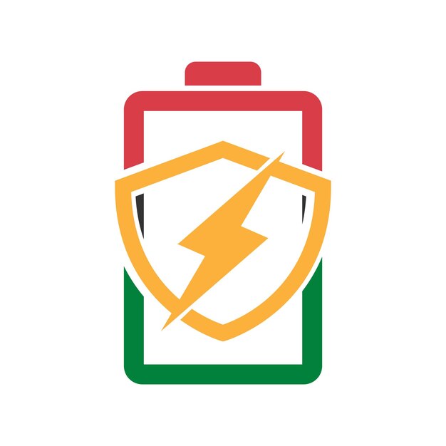 Икона батареи логотип дизайн иллюстрация