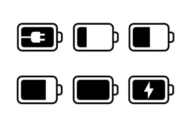 Vector battery icon pack vector design illustration