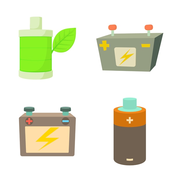 Vector battery icon set