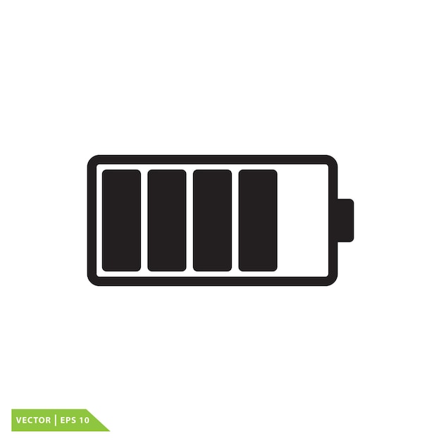 Battery icon vector illustration flat style