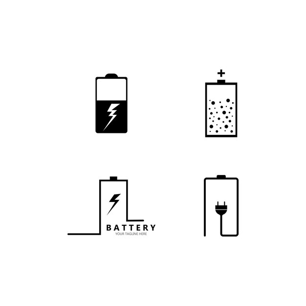 Vector battery icon vector illustration template logo design