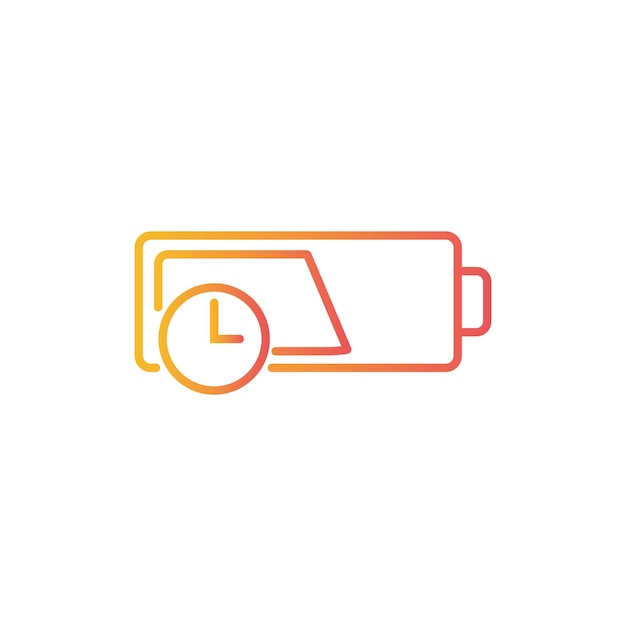 Battery icon Vector illustration in trendy gradient style