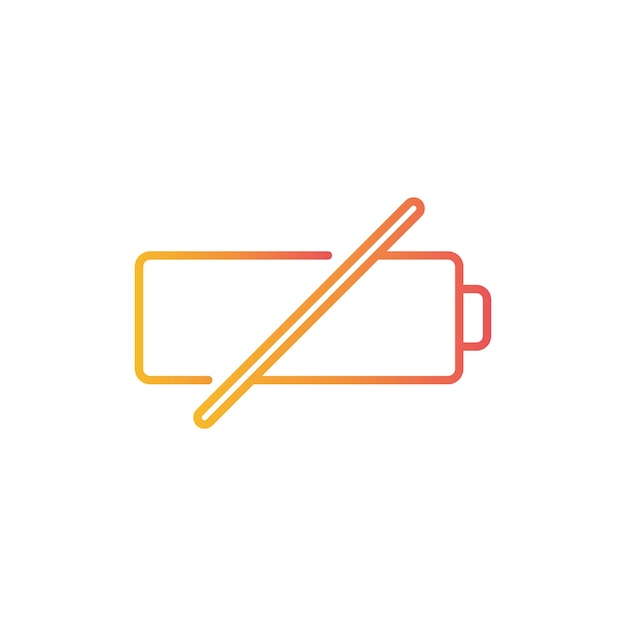 Battery icon Vector illustration in trendy gradient style