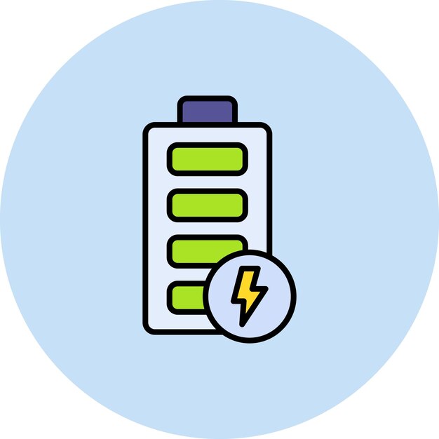 Векторное изображение значка батареи может быть использовано для возобновляемой энергии