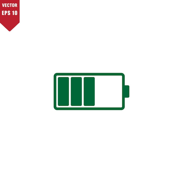 Battery icon vector logo design template