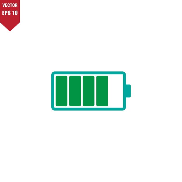 Battery icon vector logo design template