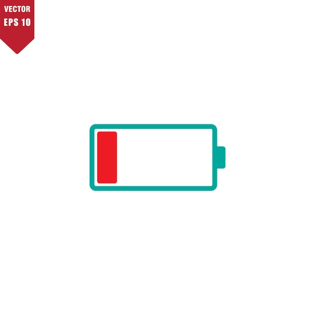 Battery icon vector logo ontwerp sjabloon