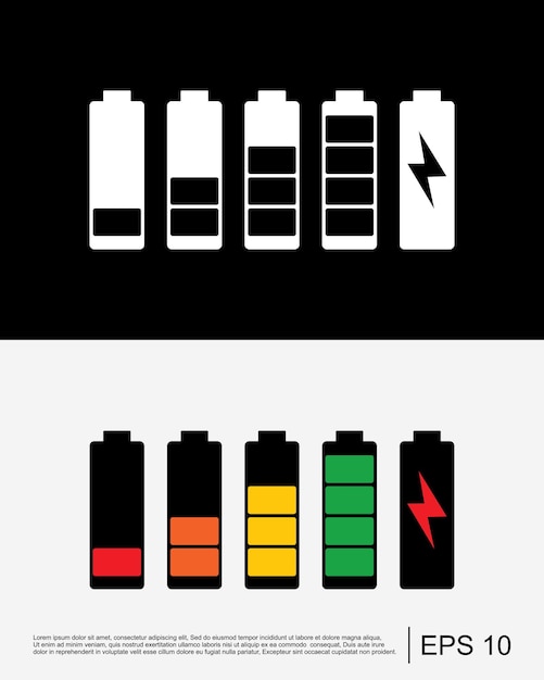 Vector battery icon vector