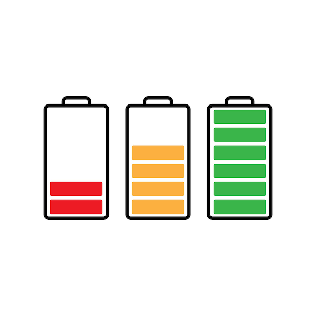 Battery icon vector