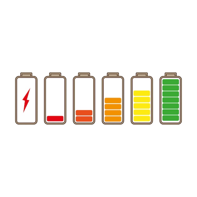 Battery icons. energy set. vector illustration. stock image. eps 10.