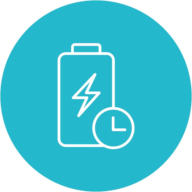 Battery Life Vector Illustration Style