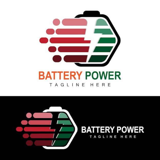 Battery Logo Design Technology Charging Illustration Company Brand Vector